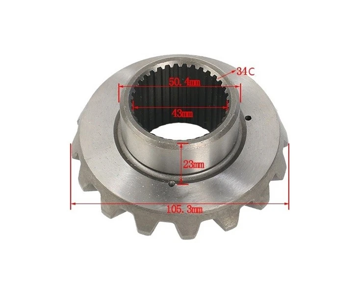 Original Quality Parts 124G3-52001 Gear, Axle Shaft 34 Teeth For FD20~30T3 suppliers